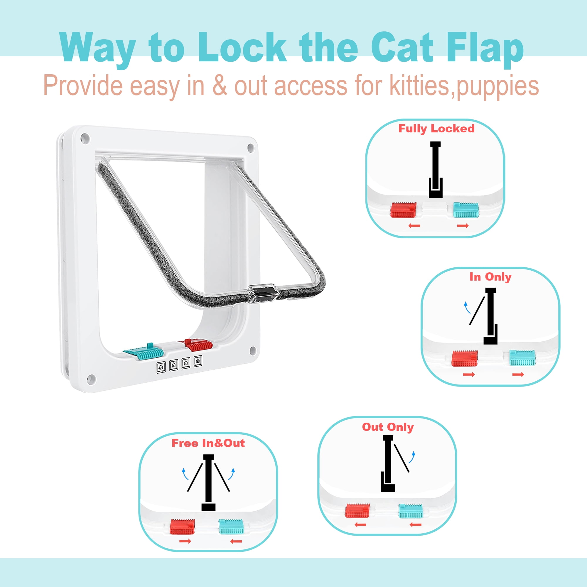 Winter Cat Window Box – Cat Window Perch Catio with Windproof Cover & Cat Door