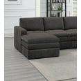 thumbnail image 2 of Mink Morgan Fabric Plush Cushion Couch 6pc Modular Sectional Set 2x Corner Wedge 2x Armless Chairs 2x Ottoman Living Room, 2 of 9