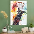 thumbnail image 2 of Scottish Deerhound Dog Stretched Canvas Size 8x12 – Basketball Canvas Print of Funny Scottish Deerhound Dog Wall Art, Basketball Sports Wall Decor, Home Decor, Dog Lover, 2 of 5