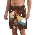 thumbnail image 2 of Salouo Rooster And Chicken Pattern Swim Trunks for Men,Men's Hawaiian Bathing Suit Swimsuits Quick Dry Swimming Board Shorts Beach Shorts with Pockets-Small, 2 of 6