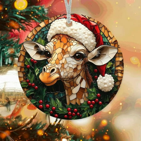 Giraffe Custom Ornaments 2025 Giraffe Ornament Giraffe Christmas Hanging Decor Giraffe Ornaments for Christmas Tree. TiPQlr (Giraffe 9)