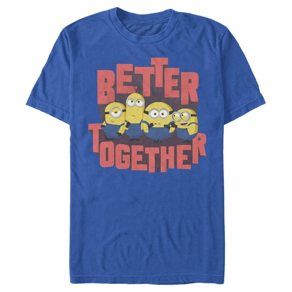 Men's Minions: The Rise of Gru Better Together  Graphic Tee Royal Blue Large