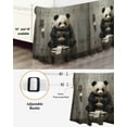 thumbnail image 3 of Funny Animal Bed Skirt King Size 18" Drop Panda Sitting on Toilet Panda Playing Phone Ruffled Wrap Around Bed Skirts Adjustable Elastic Bedskirt Dust Ruffle for King Size Bed, 3 of 7
