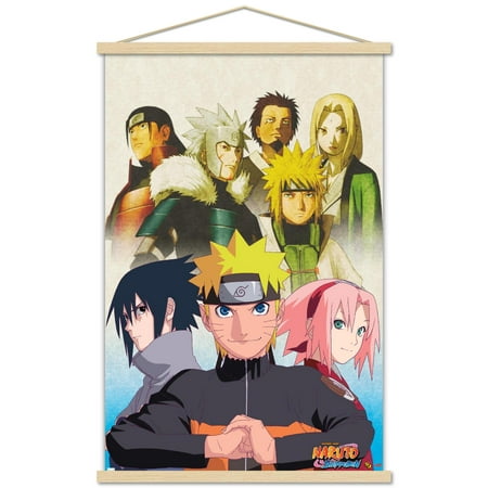 Naruto - Key Art Wall Poster with Wooden Magnetic Frame 22.375 x 34