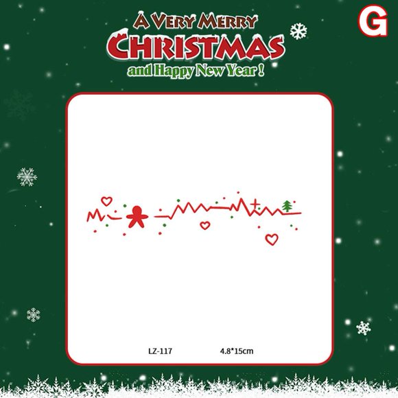 LZ-121 ,Christmas children's cute cartoon face high-end stickers new waterproof makeup face stickers Christmas tree gingerbread man