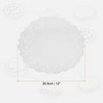 thumbnail image 2 of Uxcell 150pcs Lace Paper Doilies 12 Inch White Round Disposable Decorative Paper Placemats Hollow Flower Absorbing Papers for Cakes Desserts Food Decoration Wedding Birthday, 2 of 7