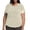 Beige Shirts, variant on CAIVO Plus Size Women's Solid Color Short Sleeve Crew Neck T Shirt Comfortable Stylish Tops Summer Blouse Everyday Breathable Back To School Dailywear