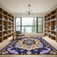 thumbnail image 2 of ODIKA 8'x10' Machine Washable Non-Slip Area Rug, Oriental Navy Blue High Traffic Rug, Blue, 1053164, 2 of 7