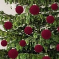 thumbnail image 4 of Christmas Tree Ornaments Balls, 46PCS/8CM Velvet Christmas Balls Flocked Christmas Tree Ornaments Balls Plastic Xmas Hanging Ornaments Christmas Tree DecorationChristmas Ornaments Balls Red, 4 of 9