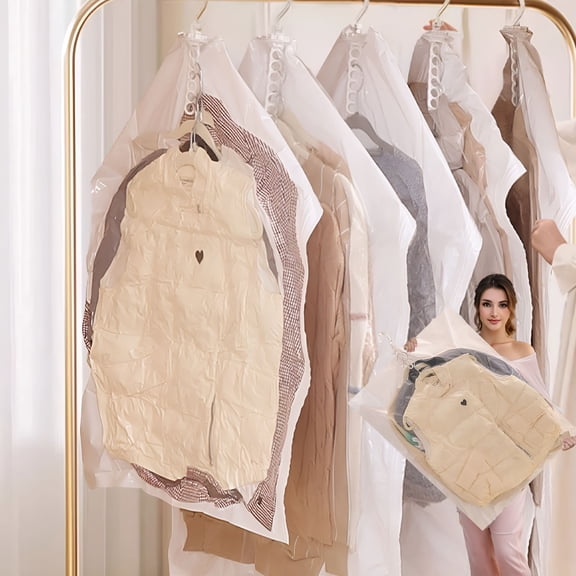 ACDANC Vacuum Compression Bags For Hanging Clothes Down Jackets Vacuum Storage Bags Vacuum Sealed Bags For Coats Dustproof Garment Bags