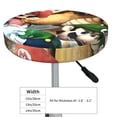 thumbnail image 4 of Lsque Mario Round Bar chair cushion covers Velvet Fabric Premium Comfort Protects from Scratches and Stains for 14-17 Inch Chair- 12 inch, 4 of 7