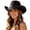 Black, variant on Western Hat For Distressed Surfaced Cowboy Hat For Summer Beach Travel Outdoor Shade Bride Cowboy Hat