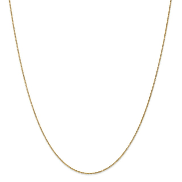 14k Yellow Gold 20 Inch 1.05mm Spiga Chain Necklace Pendant Charm Wheat