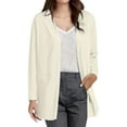 thumbnail image 4 of VISALY Long Cardigans Long Sleeve Cardigan Women's Fashion Clothes for Every Occasion Cotton Linen Cardigan Summer Chic Open Front Cardigan Thin Cardigans Lightweight Beige L, 4 of 9