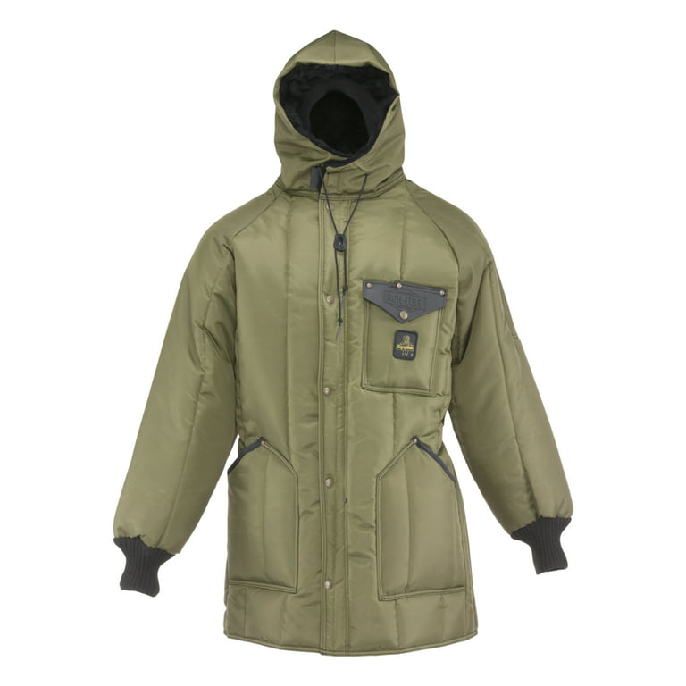 RefrigiWear Men's Iron-Tuff Ice Parka with Hood Water-Resistant Insulated  Coat (Sage Green, Large) 