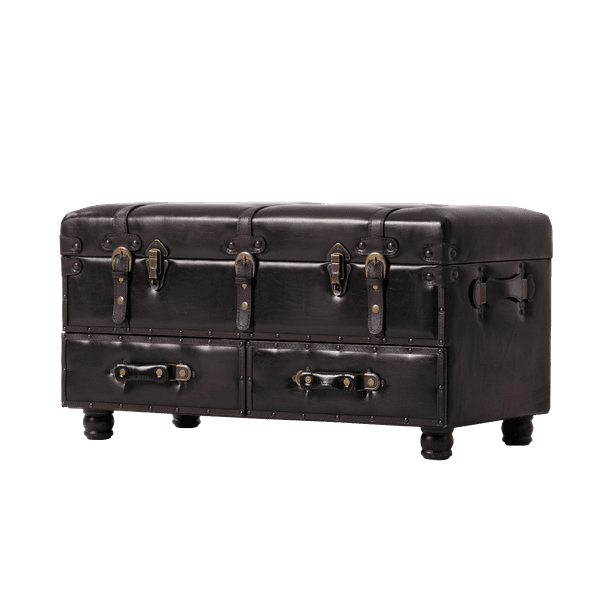 COZAYH Vintage Trunk Large Storage, Chest with Latch Closure