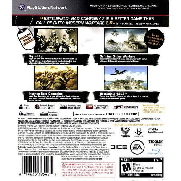 Battlefield: Bad Company 2 (PS3) - Walmart.com