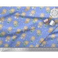 thumbnail image 2 of Soimoi Blue Cotton Voile Fabric Cute Girl & Dots Fabric Prints By Yard 42 Inch Wide, 2 of 3
