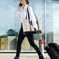 thumbnail image 5 of FORMRS Canvas Laptop Tote Bag for Women with 15.6" Computer Compartments Shoulder Handbag, Black Cat Plants, 5 of 7