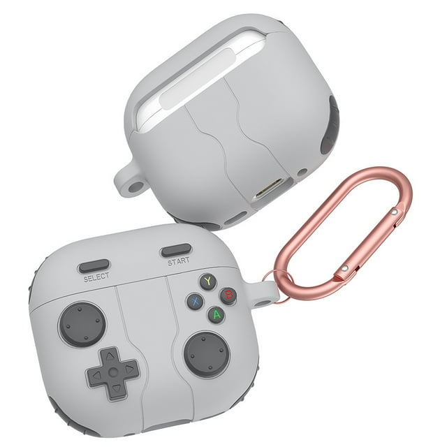 Funda Silicona para Consola Juegos Estuche Blando A Prueba Polvo Air Pods 4 (gris)