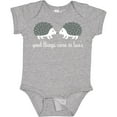 thumbnail image 3 of Inktastic Twin Hedgehogs Baby Boys or Girls Baby Bodysuit, 3 of 5