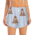 thumbnail image 4 of Lsque Playful Walrus Wonders Printed Women's Running Shorts with Liner Pockets,Elastic Quick Dry Workout Athletic Gym Yoga Shorts,Womens High Waist Shorts-XX-Large, 4 of 9