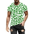 thumbnail image 2 of Goodtrade8 Mens St Patricks Day Shirt Big and Tall Irish Crew Neck Printed Vacation Short Sleeve Casual Summer Wear, 2 of 5