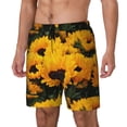 thumbnail image 1 of Balery Flower Bush Sunflower Bañador para hombre, shorts de playa de secado rápido con entrepierna y forro de compresión-XX-Large, 1 of 6