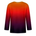 thumbnail image 3 of LYEAA Mens T Shirts Summer 3/4 Sleeves Crew Neck Athletic Workout Loose Pullover T-shirts Gradient Training Casual Soft Comfortable Breathable Men's Tops Red L, 3 of 4