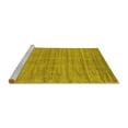 thumbnail image 2 of Ahgly Company Machine Washable Indoor Rectangle Abstract Yellow Contemporary Area Rugs, 2' x 4', 2 of 4