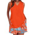 thumbnail image 2 of Aueoeo Women Two Piece Outfits Short Set Summer Hawaii Sweatsuit Beach Outfits Sleeveless Tunic Top and Printed Shorts Loungewear Set, 2 of 5