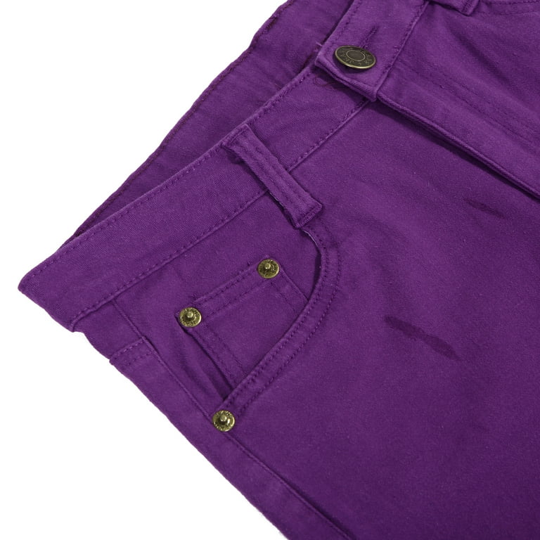 Chicos So Slimming 2 Purple Jeans Ankle Pants Five Pocket EUC Women's Sz .5