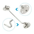 thumbnail image 4 of Uxcell 6 Inch Hook Eye Latch, Stainless Steel Privacy Hook and Eye Latch Gate Latch Lock, Silver Tone, 4 of 6