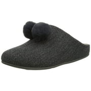 FitFlop Chrissie Pom Pom | Pewter Grey | Womens Mule Slippers Pewter Grey 8