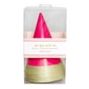 American Crafts Party Hat Set - Gold Glitter Accents, Party Supplies - Pink, 12 Pieces