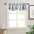 thumbnail image 3 of Nautical Anchor Window Valance, Vintage Sailboat Ocean Coastal Lighthouse Navy Blue Coral Shell Seahorse Print Blackout Valance Curtain for Kids Bedroom Living Room, 54x18in, 3 of 5