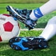 thumbnail image 4 of Zapatos de fútbol para niños Tacos Botas de fútbol atléticas transpirables profesionales para interiores al aire libre TF/AG-NegroAzul-31 brillar Electrónica, 4 of 5