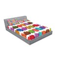 thumbnail image 2 of Ambesonne Colorful Fitted Sheet & Pillow Sham Set, Coffee Shop Cookies, Full, Multicolor, 2 of 2