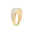 thumbnail image 3 of 14kt Yellow Gold Mens Round Diamond Wedding Band Ring 1/4 Cttw, 3 of 4