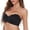 Black, variant on Women's Full Support Non Bra Strapless Push Up Plus Size Seamless Bra Convertible Bandeau Bra