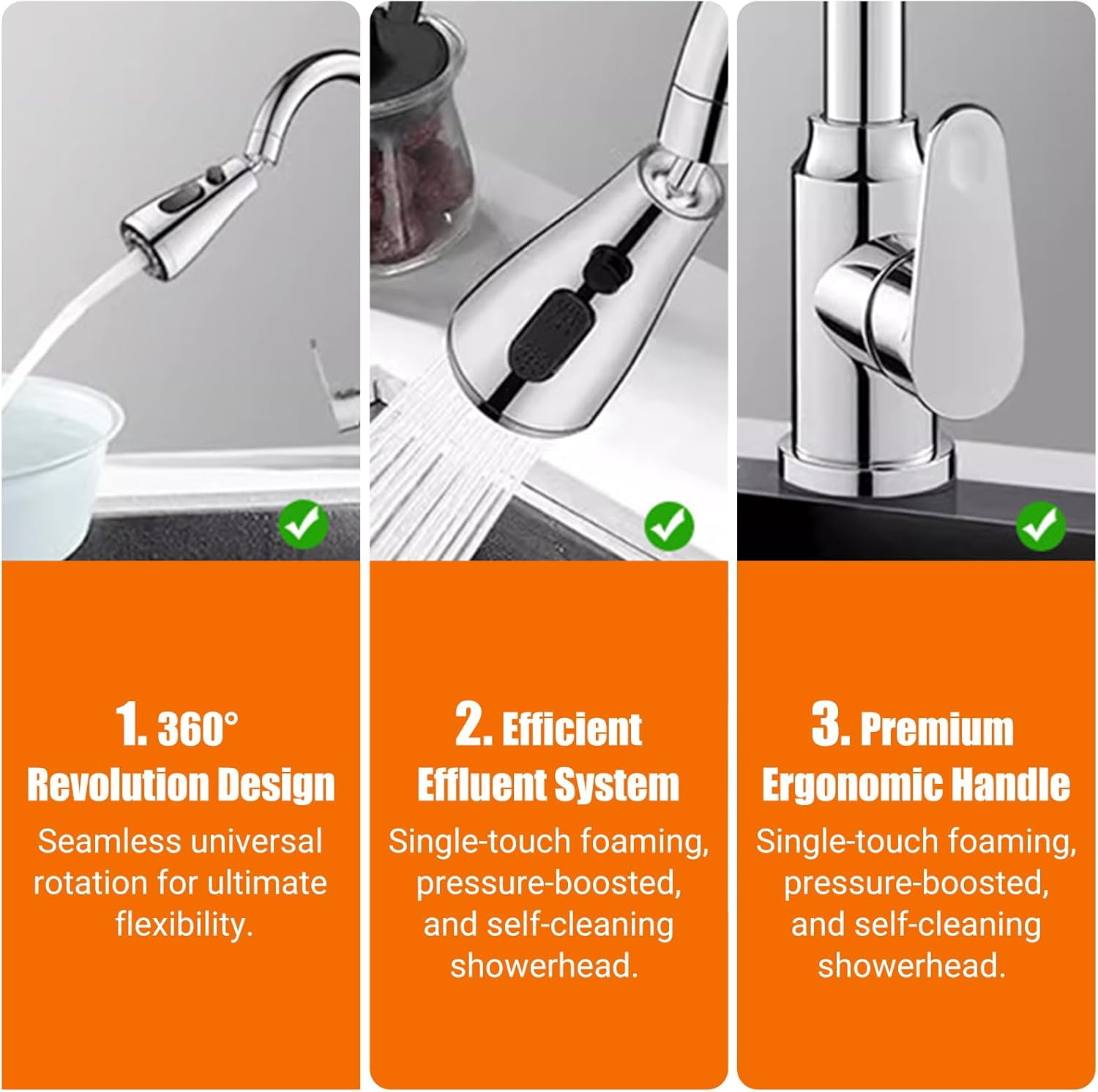 M optimized Stainless Steel Utility Sink, Free Standing Single Bowl Laundry Sink with Cold and Hot Water Pipes&Pull-Down Faucet for Restaurant Indoor&Outdoor