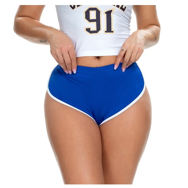 Pantalones cortos deportivos elásticos para mujer - Pantalones sexys de yoga elásticos para verano - Poliéster/spandex - Transpirables - Ideales para correr/hacer ejercicio - Tallas S-XXL - Se reco