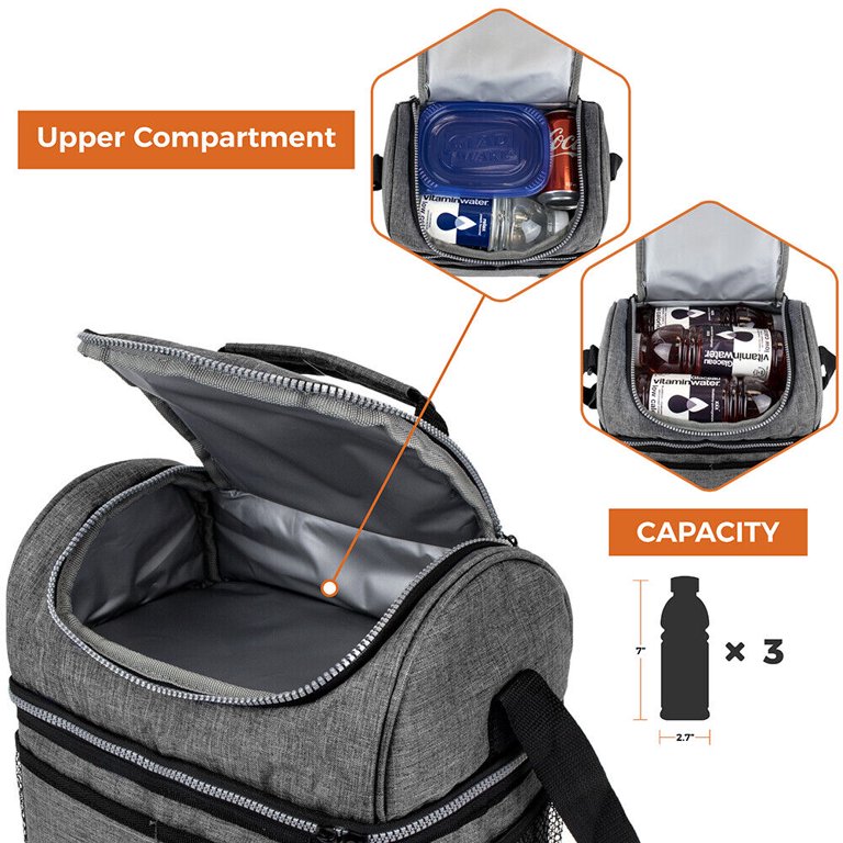 Insulated Lunch Bag For Men Women Thermos Cooler Adults Tote Leakproof Lunch  Box 