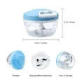 thumbnail image 2 of Manual Garlic Grinder Chopper Meat Cutter, Hand Pull Chop Chopper Manual Food Processor by KAUKKO (Blue-S), 2 of 4