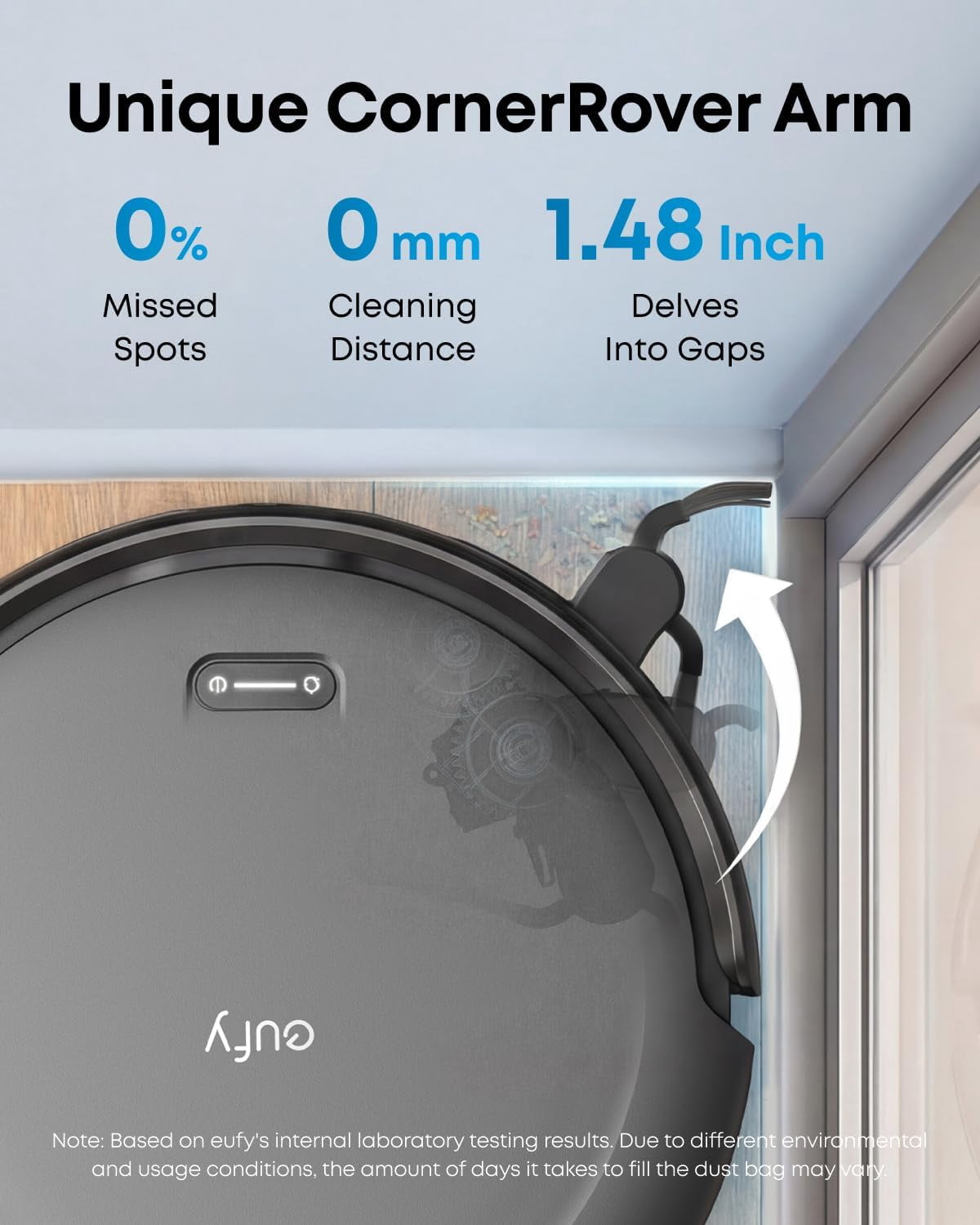 eufy C10 Robot Vacuum Self Emptying, 8 Weeks Hands Free, Advanced Smart Mapping with LiDAR Navigation, Edge Expansion Brush for Pet Hair, Carpet Detection