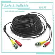 Yolmary 100ft Black BNC Video Power Wire Cord Compatible with Camera Cable SDH-B73041 SDH-B73045