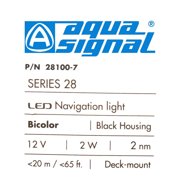 Aqua Signal Boat Navigation Bow Light 28100-7 | Bi-Color 12 Volt