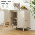 thumbnail image 4 of LFGUIZO 29.7" Rattan Accent Sideboard Buffet Cabinet with 2 Arched Doors and 1 Adjustable Shelf Dining Room Coffee Bar Station or Entryway Kitchen Natural, 4 of 7