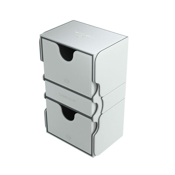 GameGenic Card Deck Box - Stronghold Convertible White 200CT – Durable and Sturdy TCG, OCG Card Storage – Compatible with Pokemo