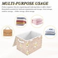 thumbnail image 7 of Foldable Fabric Storage Bin With Handle Collapsible Basket Box Storage With Lid Organizer White Bear, 7 of 7